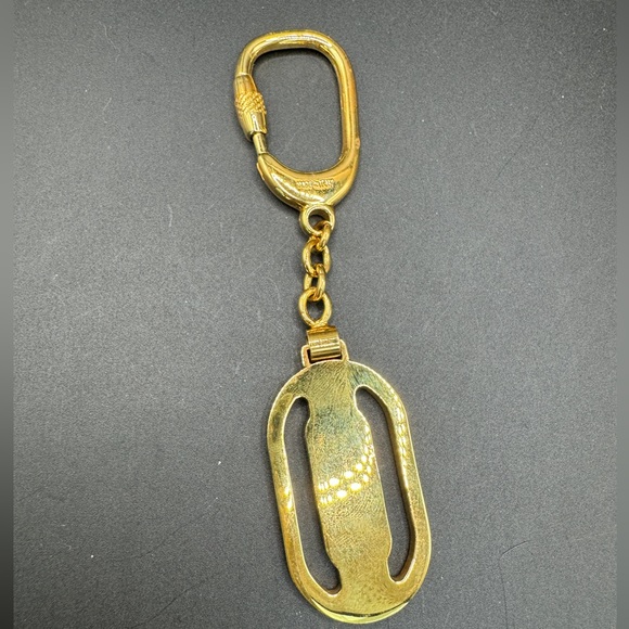 CELINE 24-Karat Gold-Plated Triomphe Keychain or Bag Charm, GUC - Picture 11 of 12